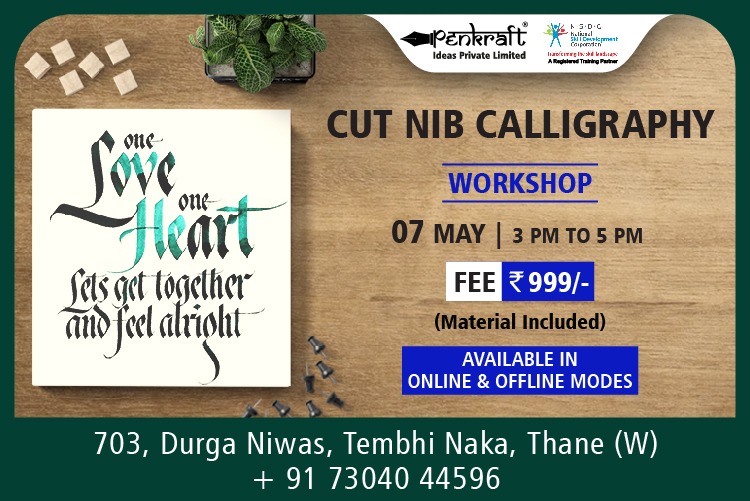 Penkraft Cut Nib Calligraphy Online/Offline Workshop